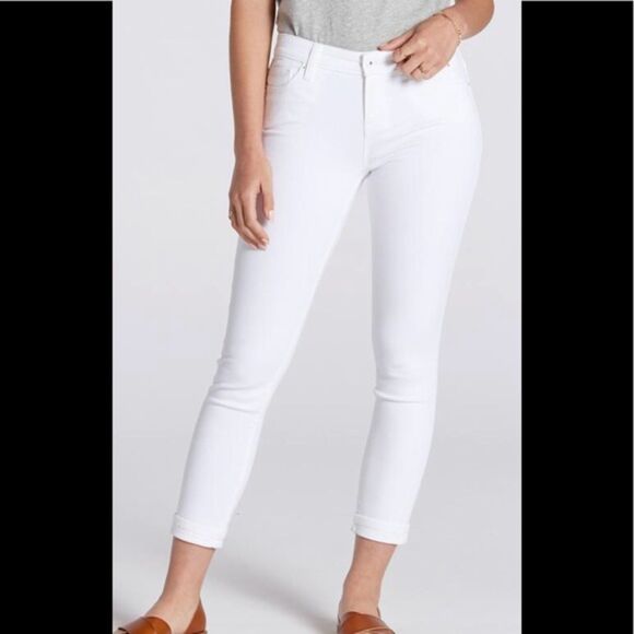 Lila Ryan Mid Rise White Cuffed Skinny Jeans Women's 27 - Picture 1 of 9